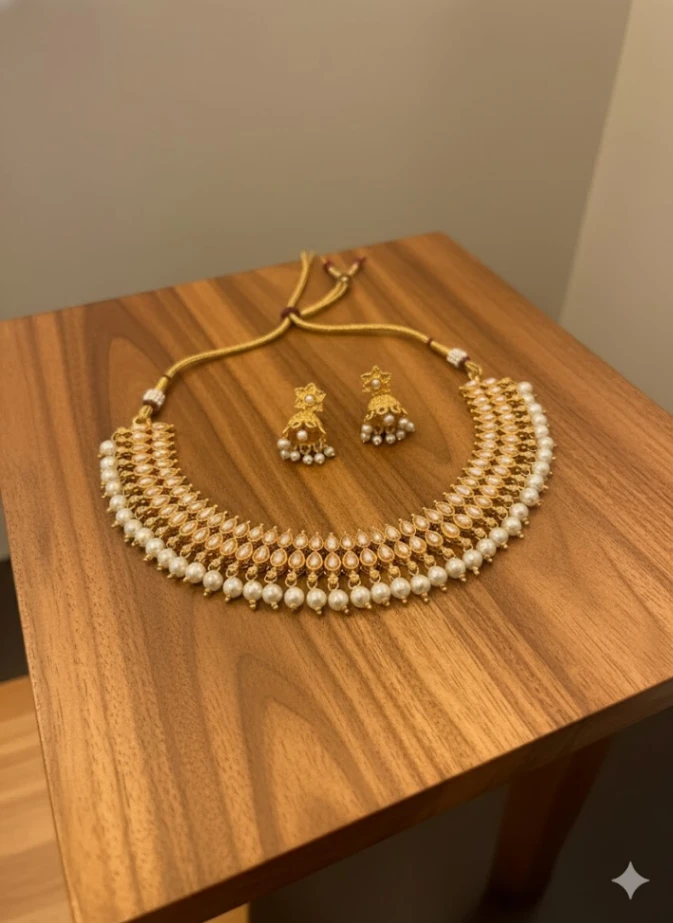 Gold Pearl lattice (Free Shipping)