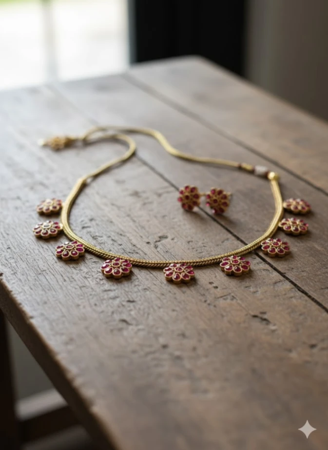 Red Flower Choker (Free Shipping)