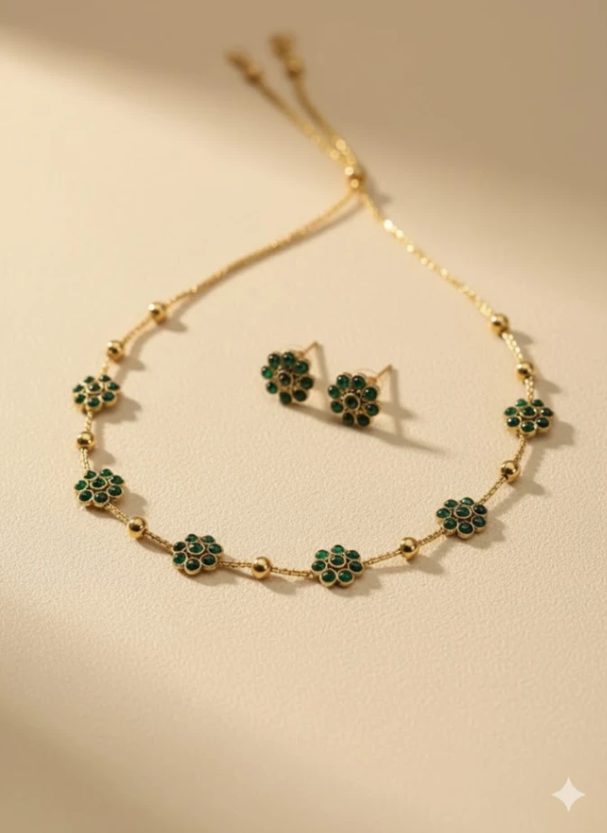Green Flower choker