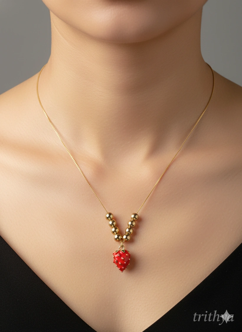 Strawberry neck chain