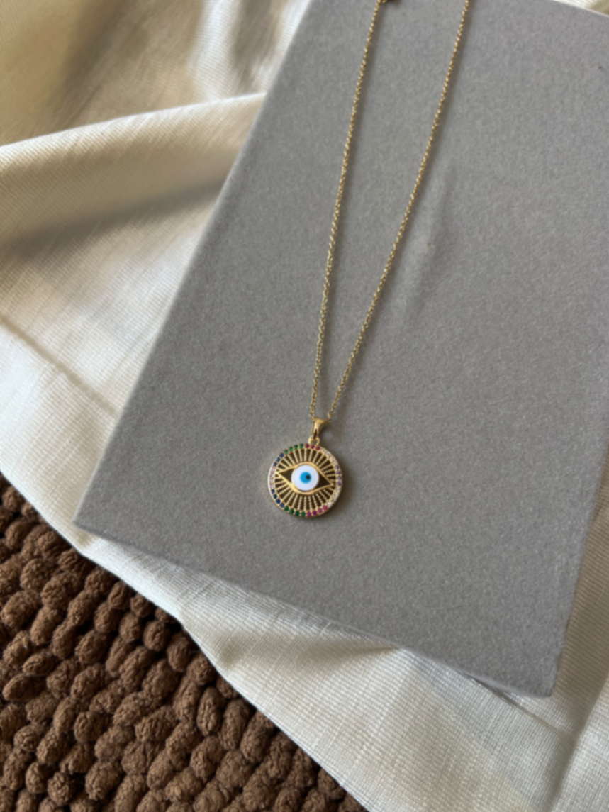 Evil eye pendant chain