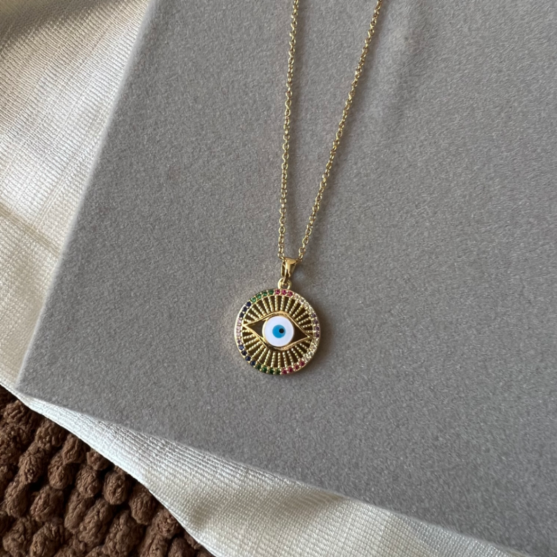 Evil eye pendant chain