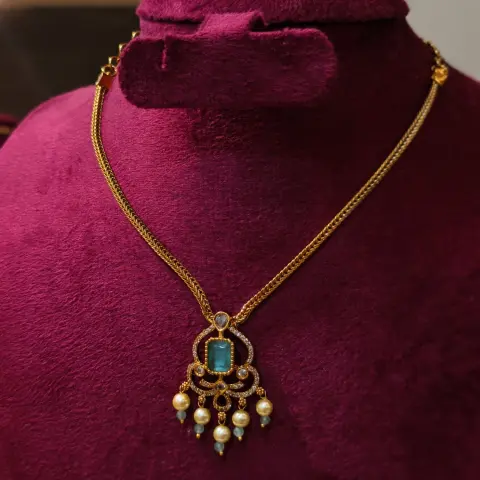 Aqua Pearl Royale Pendant Necklace