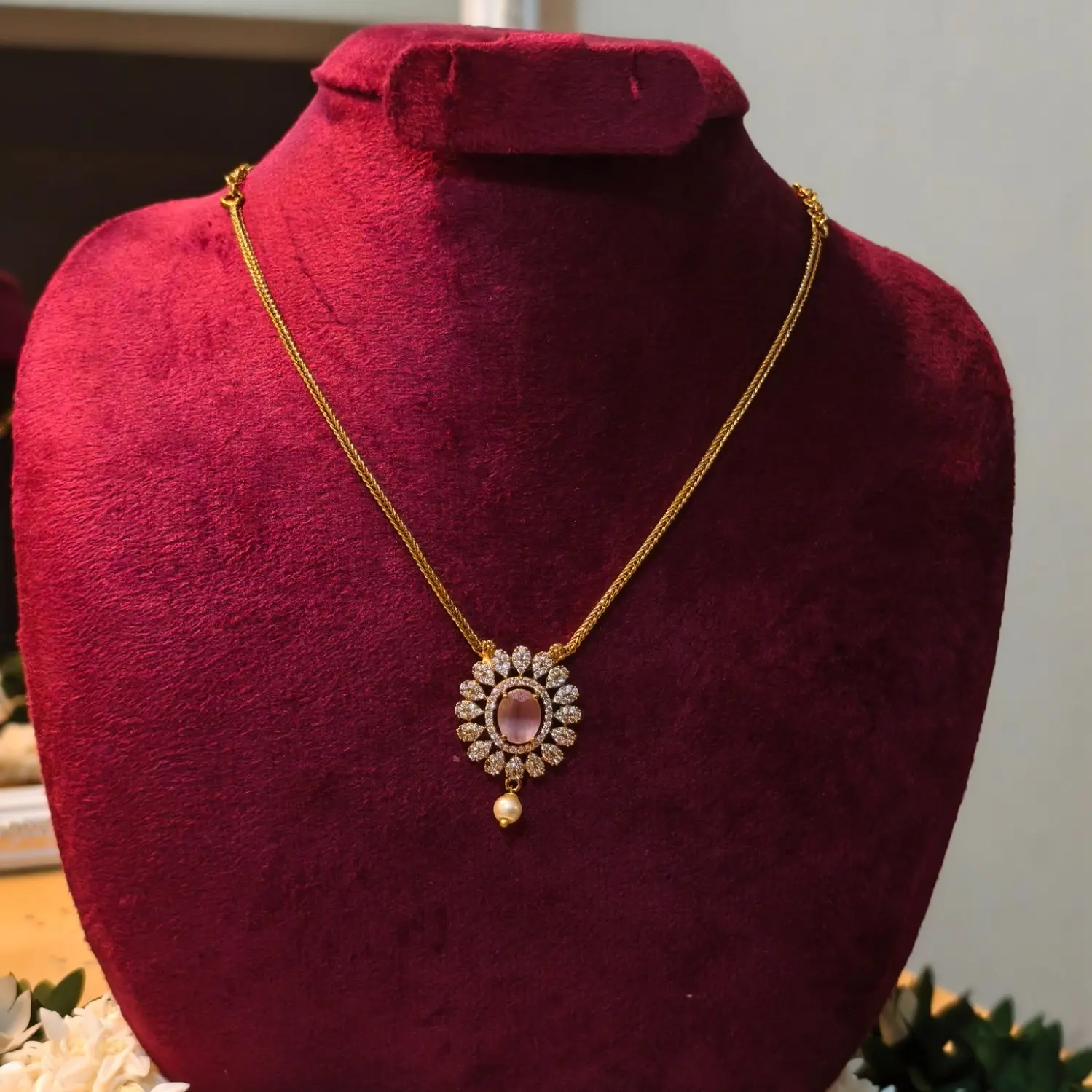 Pink Daisy Pendant