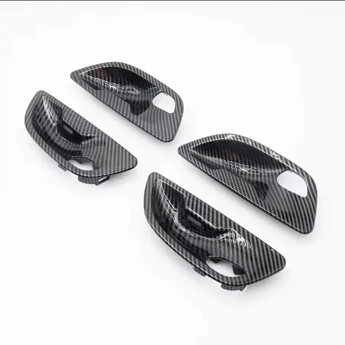 Fiber Interior Door Panel Opening Handle Bowl Cover Trim Replacement For BMW 5 Series F10 F11 520i 523i 525i 528i 535i