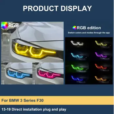 BMW 3 Series F30 2013-2019 Led Drl Light For Car, Drl Rgb Colour Control By Phone