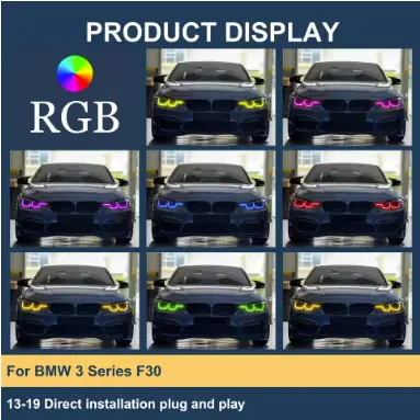 BMW 3 Series F30 2013-2019 Led Drl Light For Car, Drl Rgb Colour Control By Phone