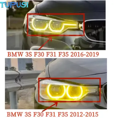 BMW 3 Series F30 F35 F34 F35 GT Daytime Running Lights Yellow Angel Eye DRL Boards for 320i 328i Pre-LCI 2012-2015