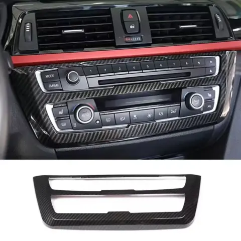 Car Center Console Dashboard Panel For BMW F30 F31 F34 3GT F32 F33 F36 Trim Accessories, Carbon Fiber ABS Sticker