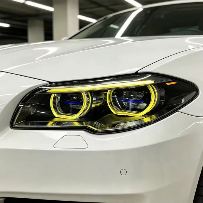 BMW F10 F11 F18 2011-2017 auto headlight assembly upgrade with dual color drl headlight projector type