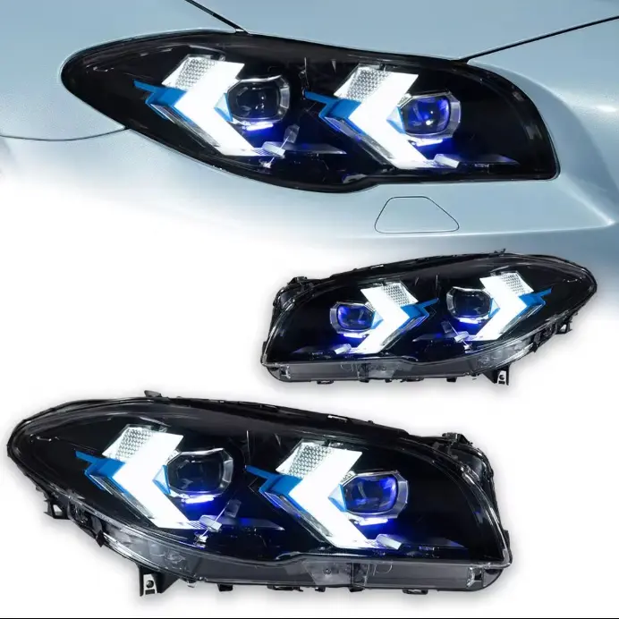 BMW F10 F11 F18 2011-2017 auto headlight assembly upgrade with headlight upgrade projector type