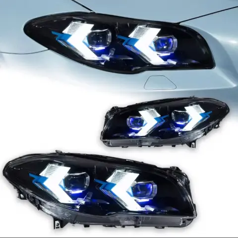 BMW F10 F11 F18 2011-2017 auto headlight assembly upgrade with headlight upgrade projector type