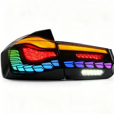 For BMW 3 Series 5 Series F10 F18 F30 F80 F35 340i 2012-2018 RGB Dragon Scale Dynamic Turn Light Taillights Plug and Play