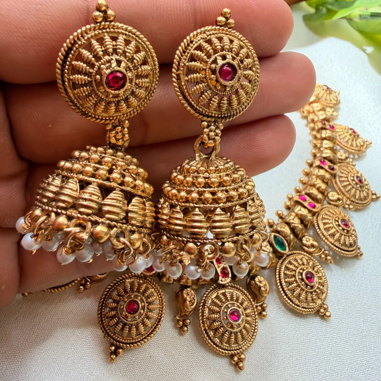 Chakra Mandala Antique Kemp Short Necklace Set SJSN017