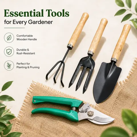 Garden Tools Kit – 4-Piece Gardening Set