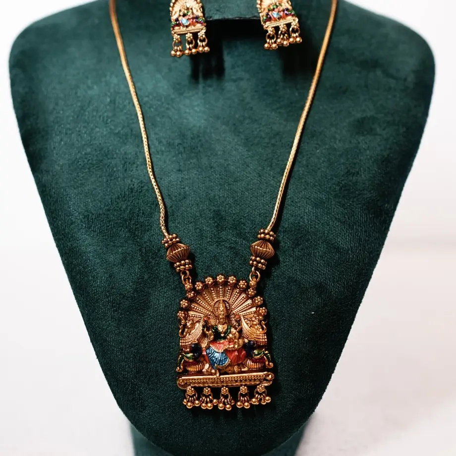 Lakshmi Temple Necklace Set-SP06