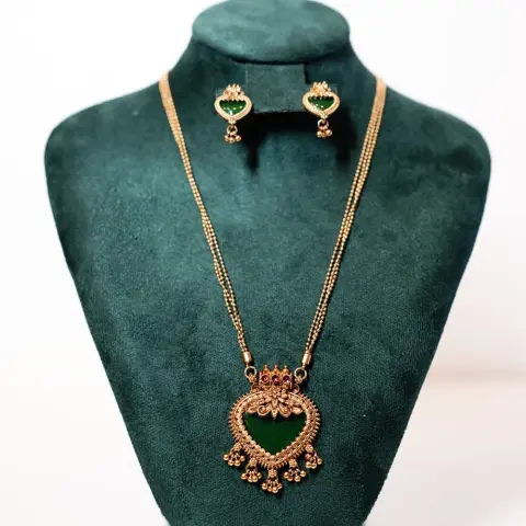 Traditional Kerala Palakka Pendant Chain Set-SP08