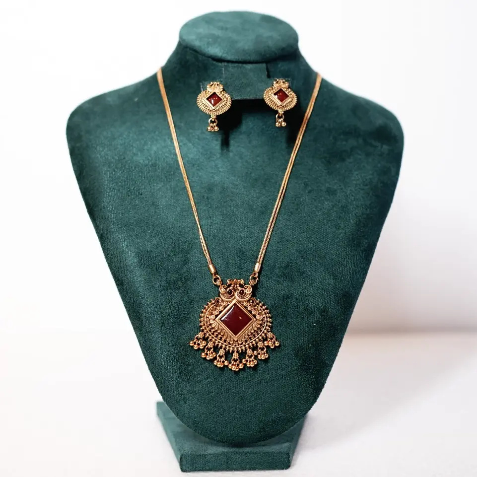 pendant necklace and earring set-SP09