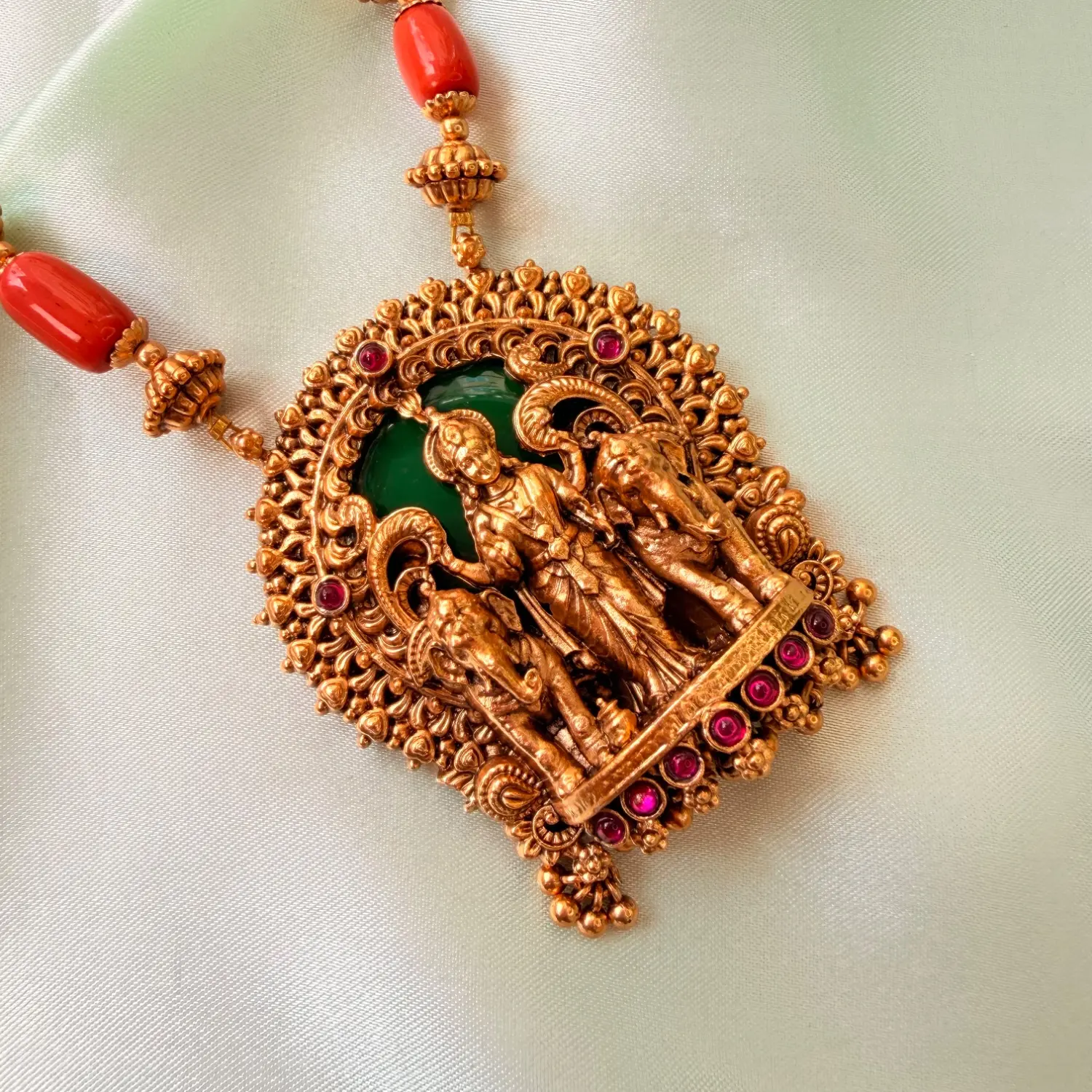 Royal Meenakshi & Lakshmi Long Necklace Set SJMH009
