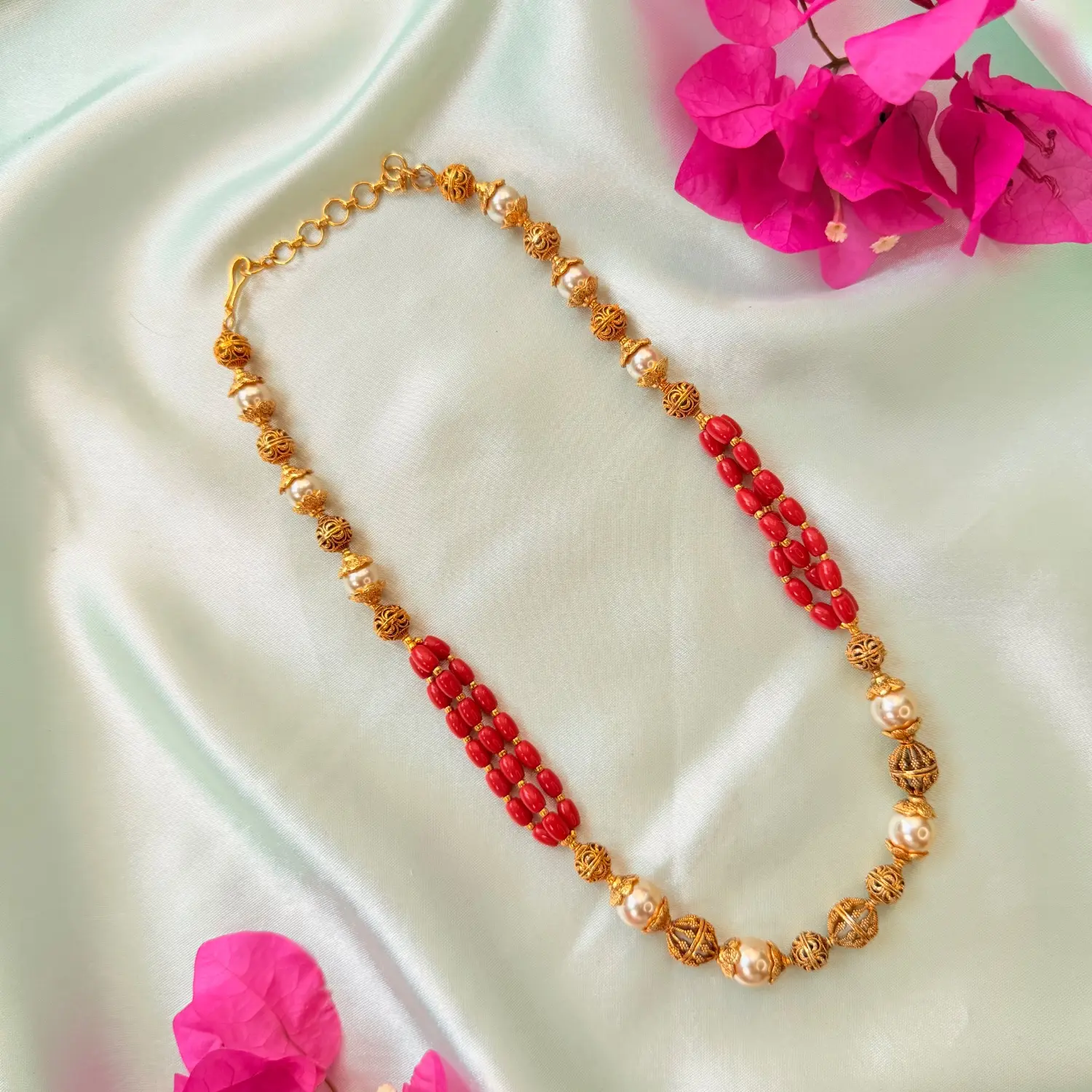 Traditional Multi-Strand Beaded Necklace Set SJMH014