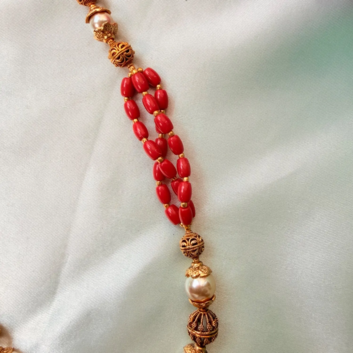 Traditional Multi-Strand Beaded Necklace Set SJMH014