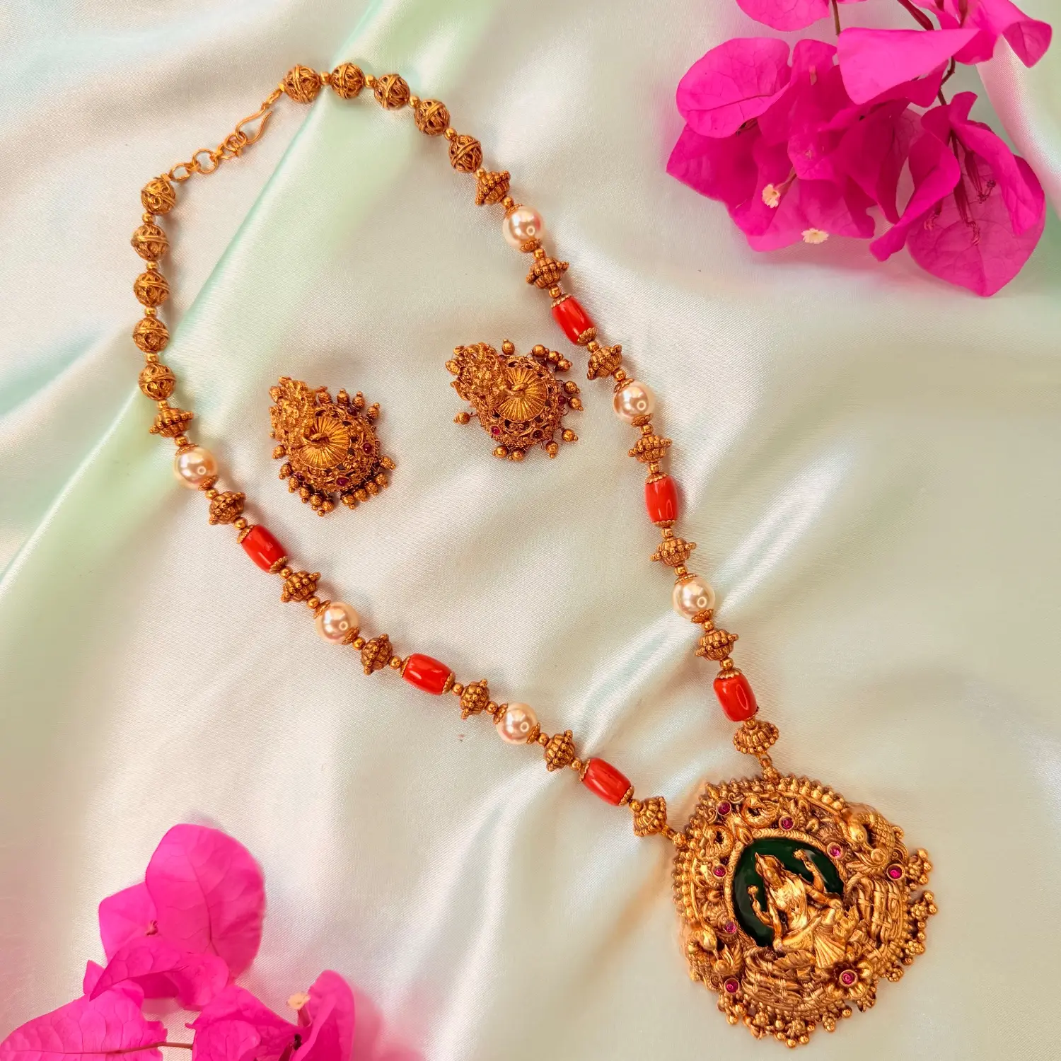 Royal Meenakshi & Lakshmi Medium Haaram Set SJMH015