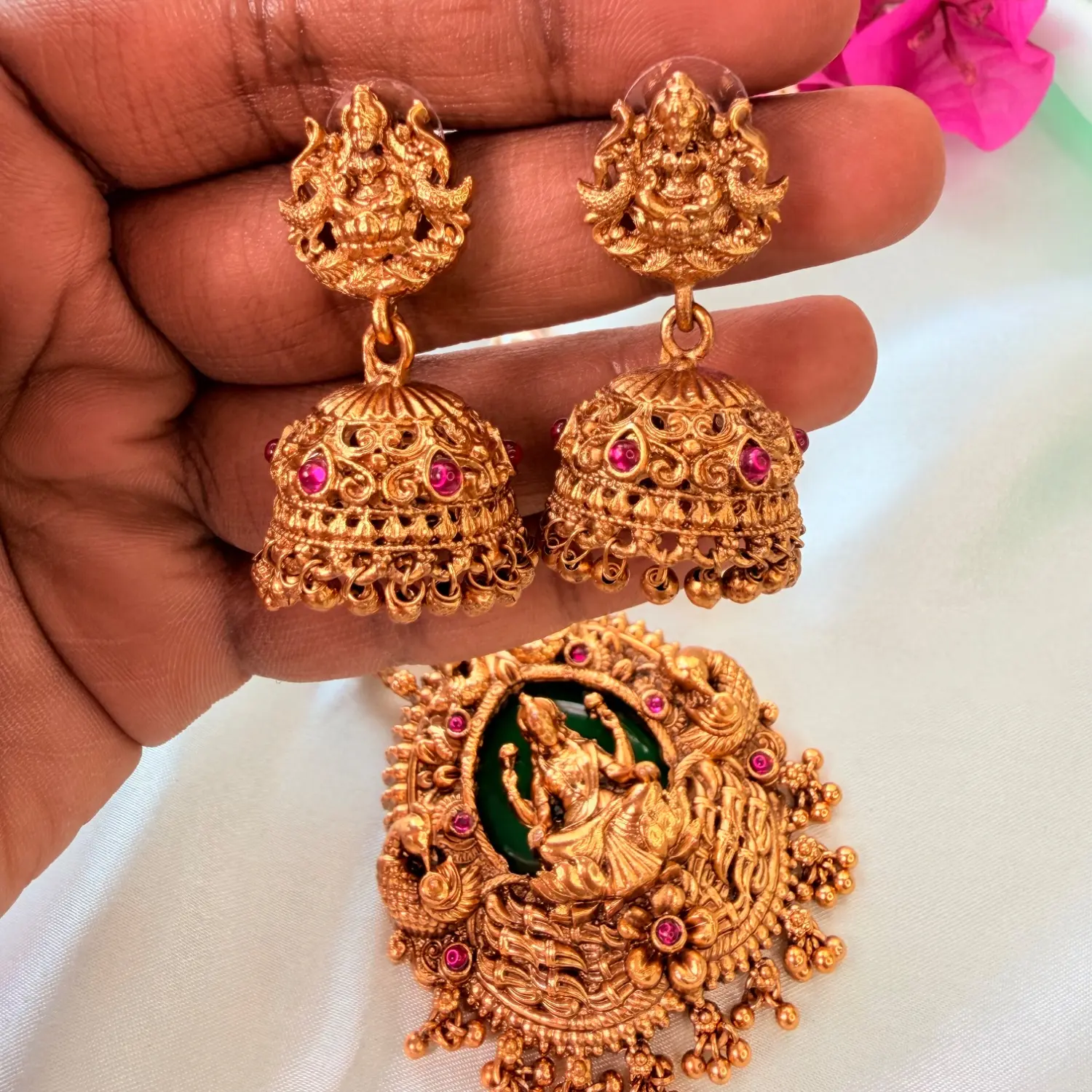 Royal Meenakshi & Lakshmi Medium Haaram Set SJMH015