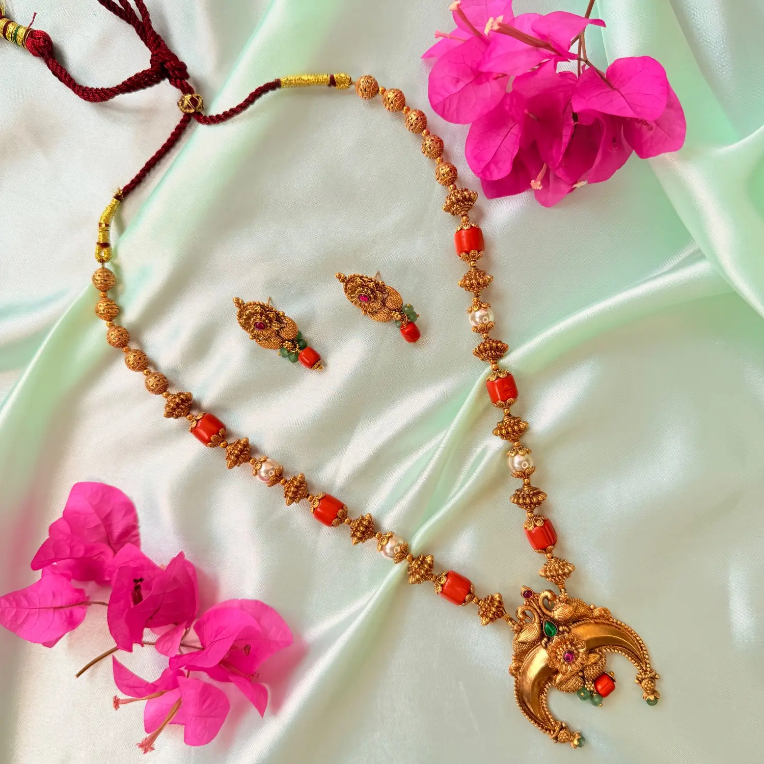Royal Crescent & Peacock Medium Haaram Set SJMH017