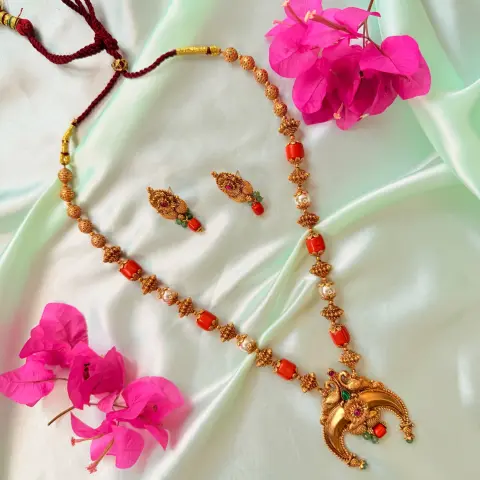 Royal Crescent & Peacock Medium Haaram Set SJMH017
