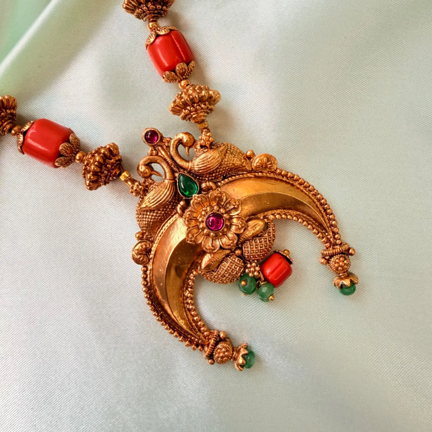 Royal Crescent & Peacock Medium Haaram Set SJMH017