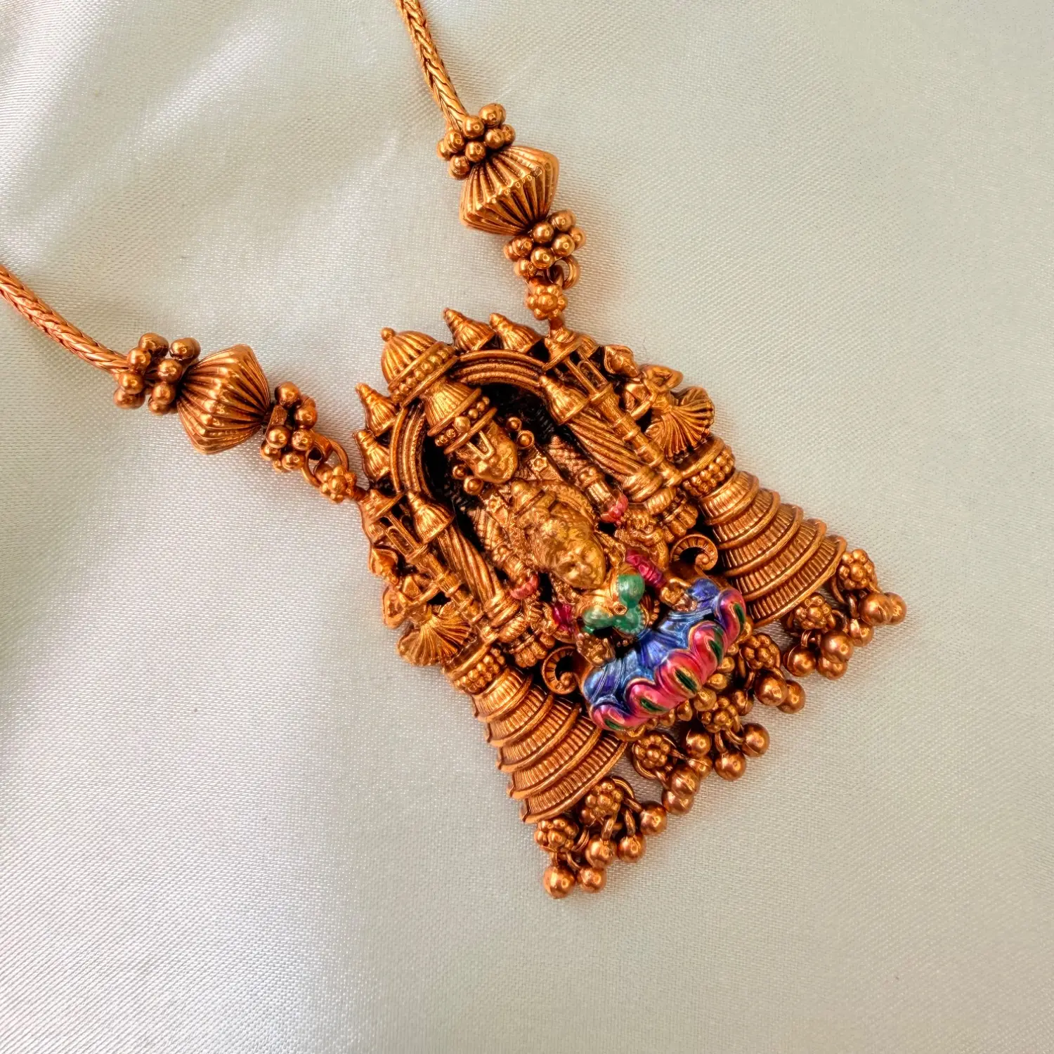 Goddess Lakshmi Temple Medium Haaram Set SJMH019