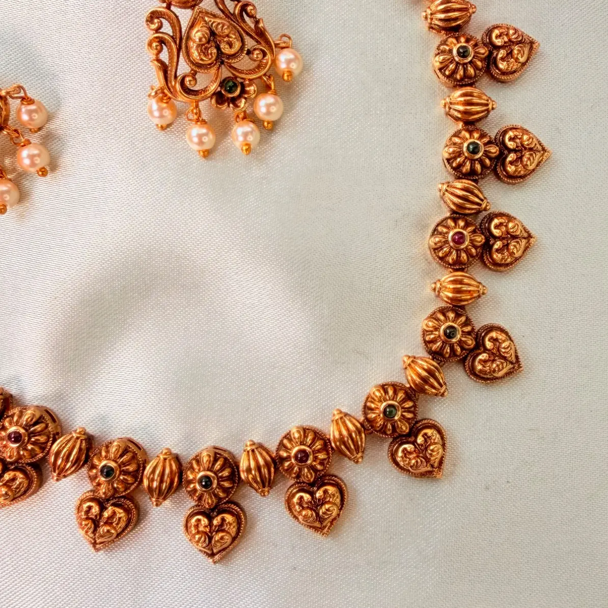 Swarna Hridaya Antique Premium Gold Necklace SJPM012