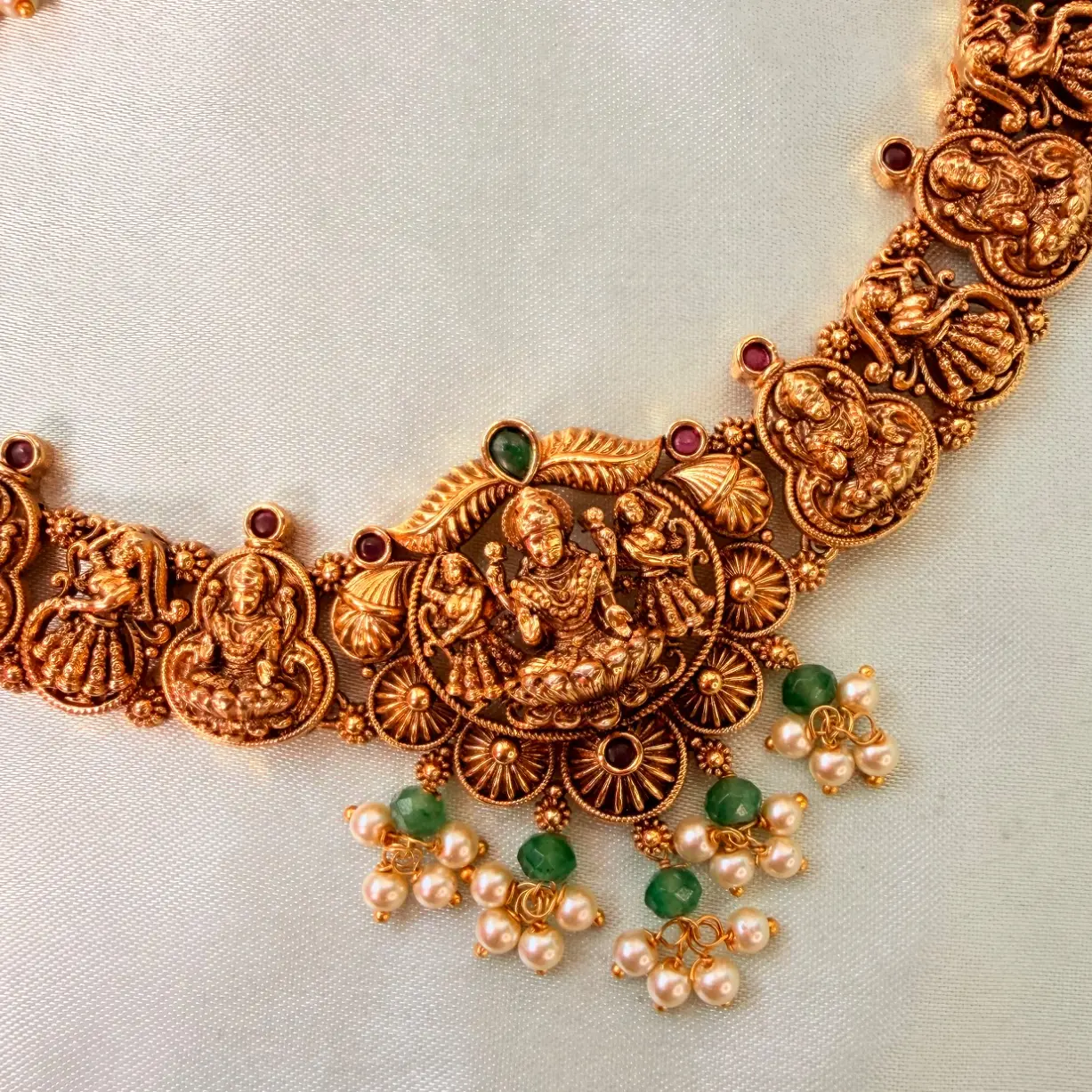 Divya Lakshmi Antique Temple Premium Necklace SJPM013