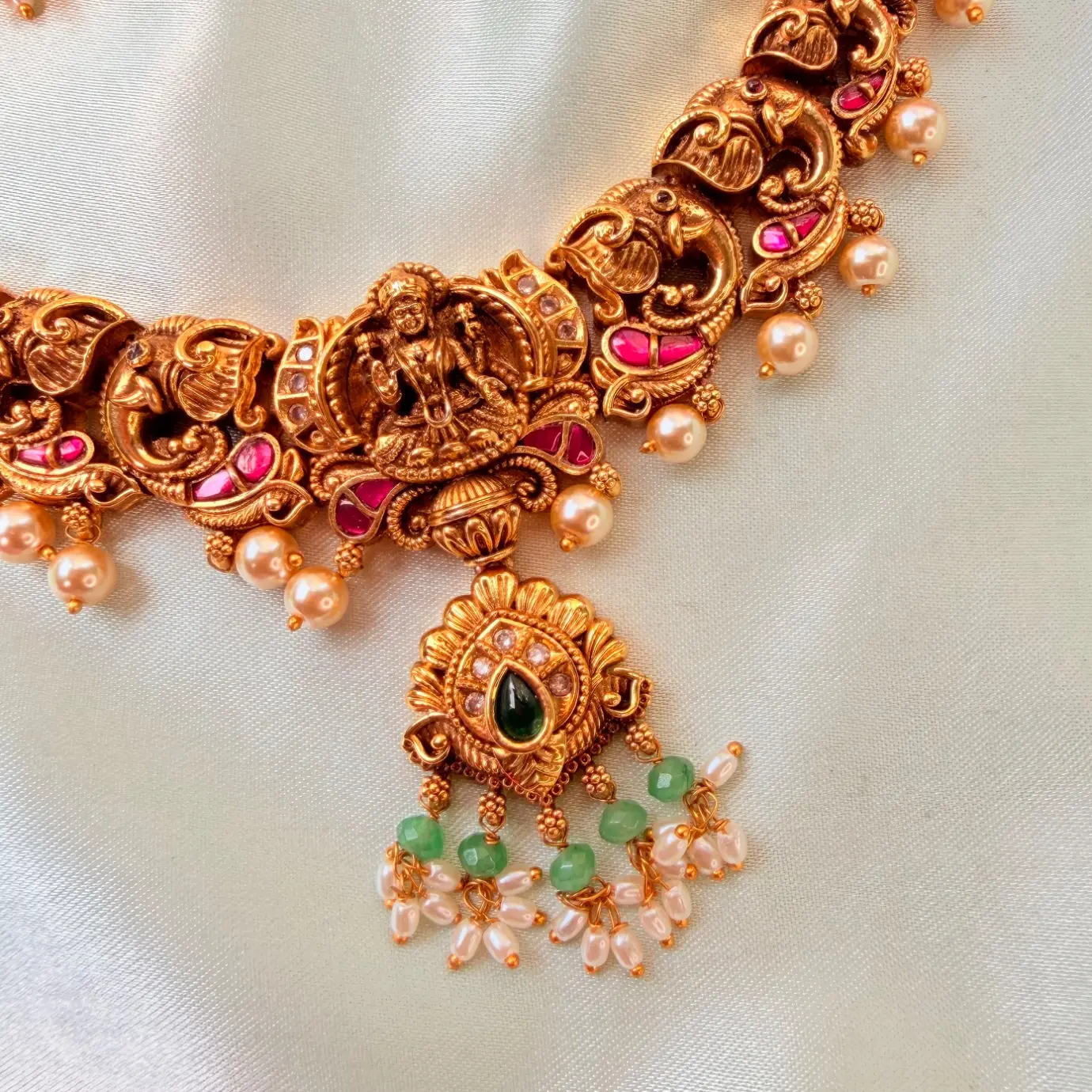 Mangala Lakshmi Antique Premium Jadau Necklace SJPM014