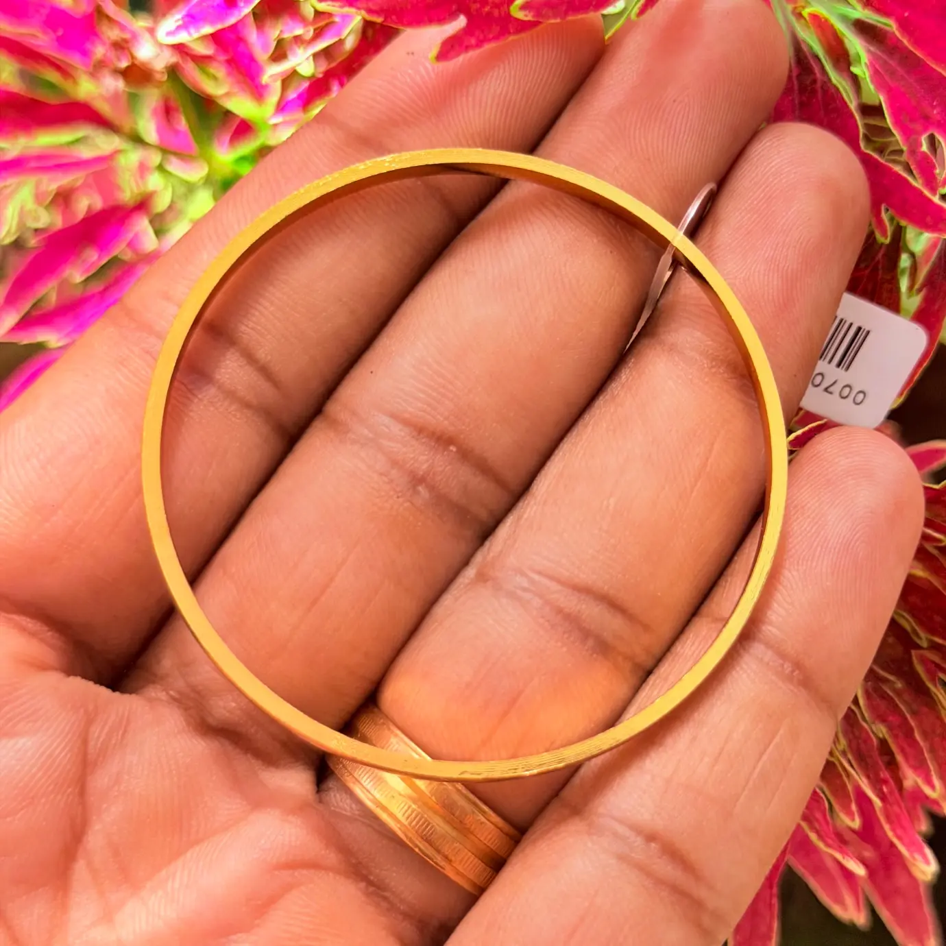 Mirror-Finish High-Shine Gold-Polished Kids Bangle Pair 2-6years