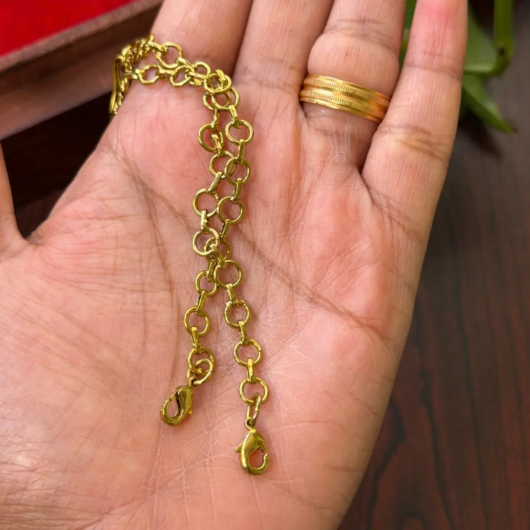Premium Gold-Plated Adjustable Back Chain with Lobster Hooks SJA001