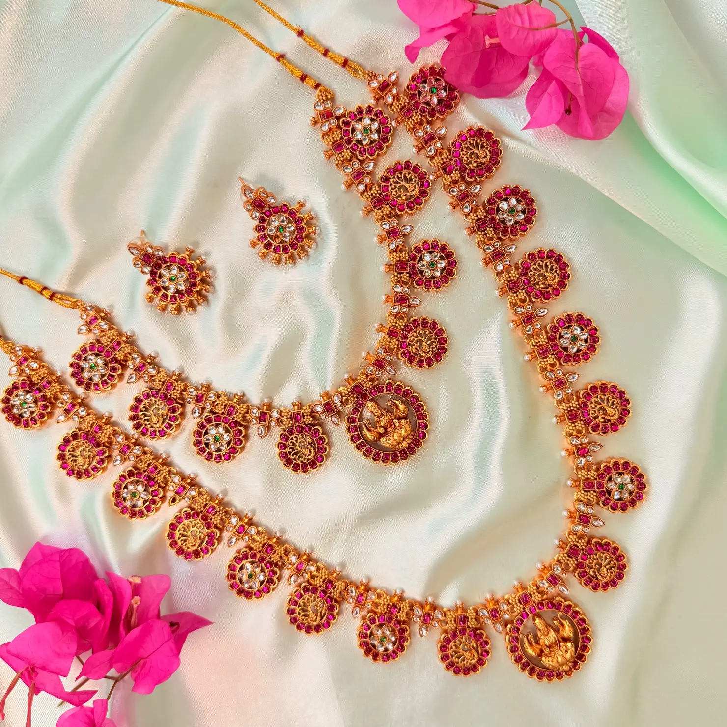 Jadau Replica semi bridal set SJSB011