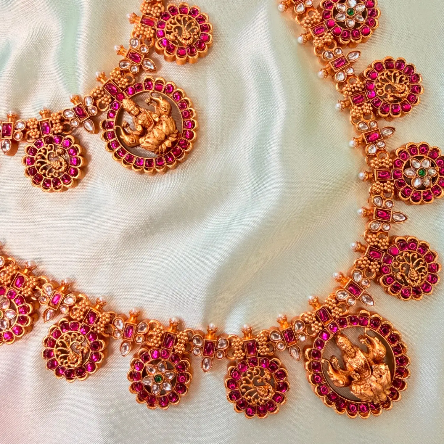 Jadau Replica semi bridal set SJSB011