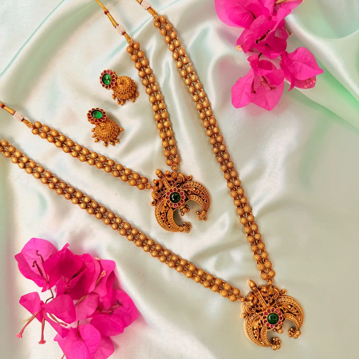 Crescent Semi bridal Haaram set SJSB013