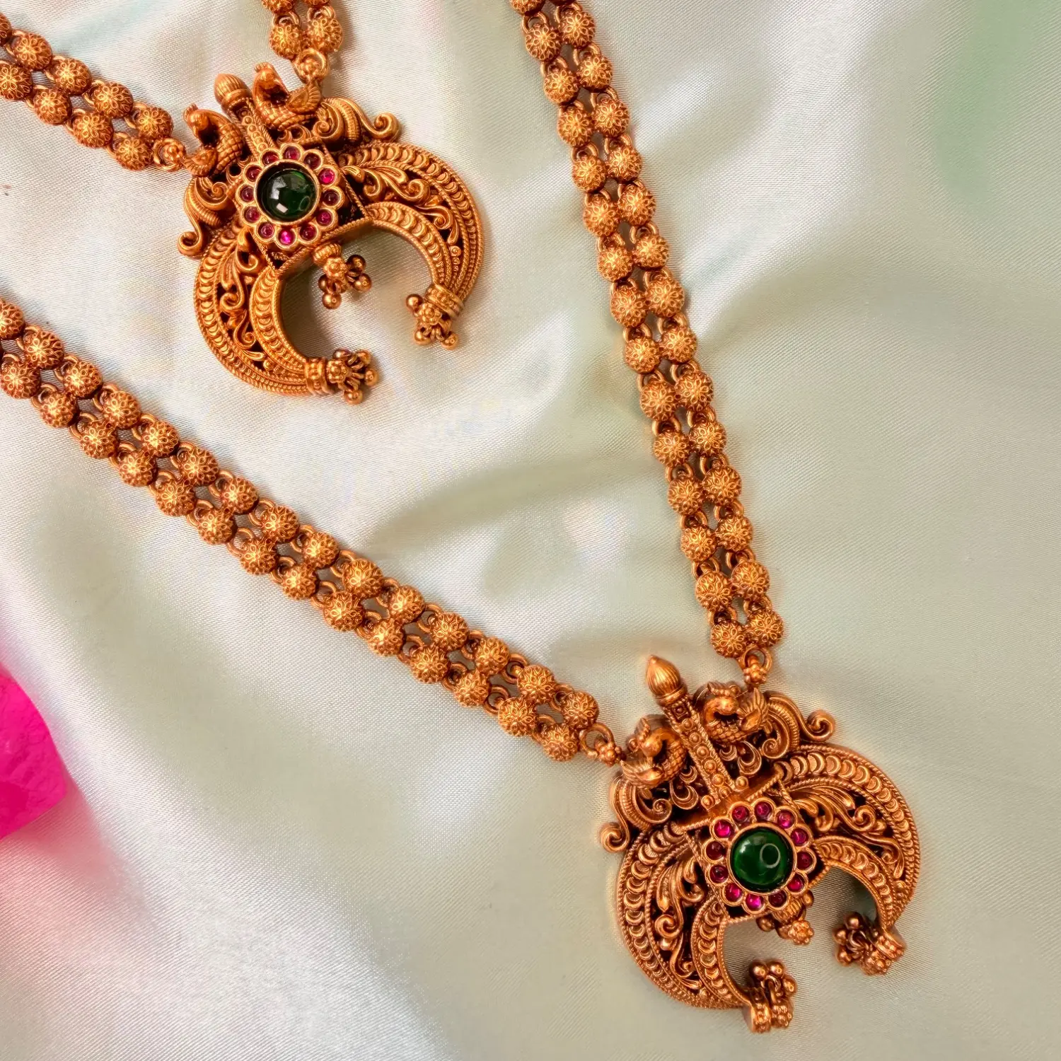 Crescent Semi bridal Haaram set SJSB013