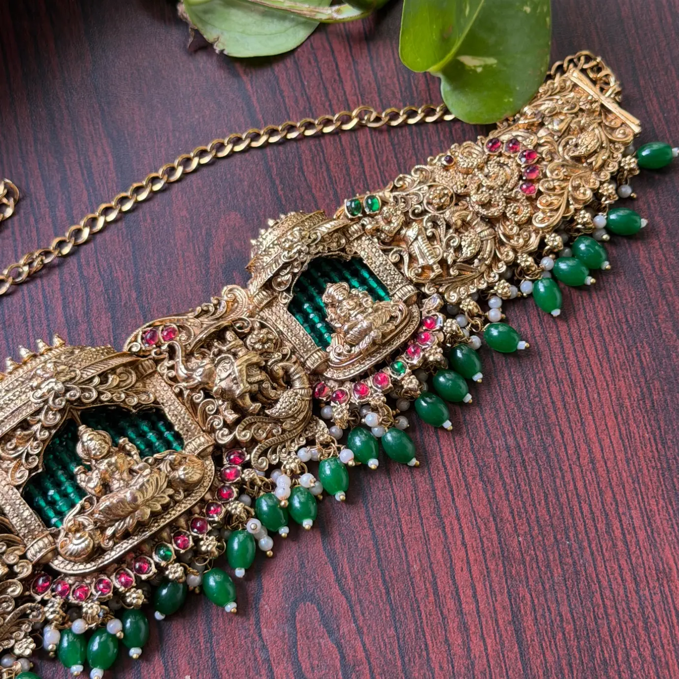 Goddess Lakshmi Temple Antique Vaddanam / Waist Belt (Hip Chain) SJMD005