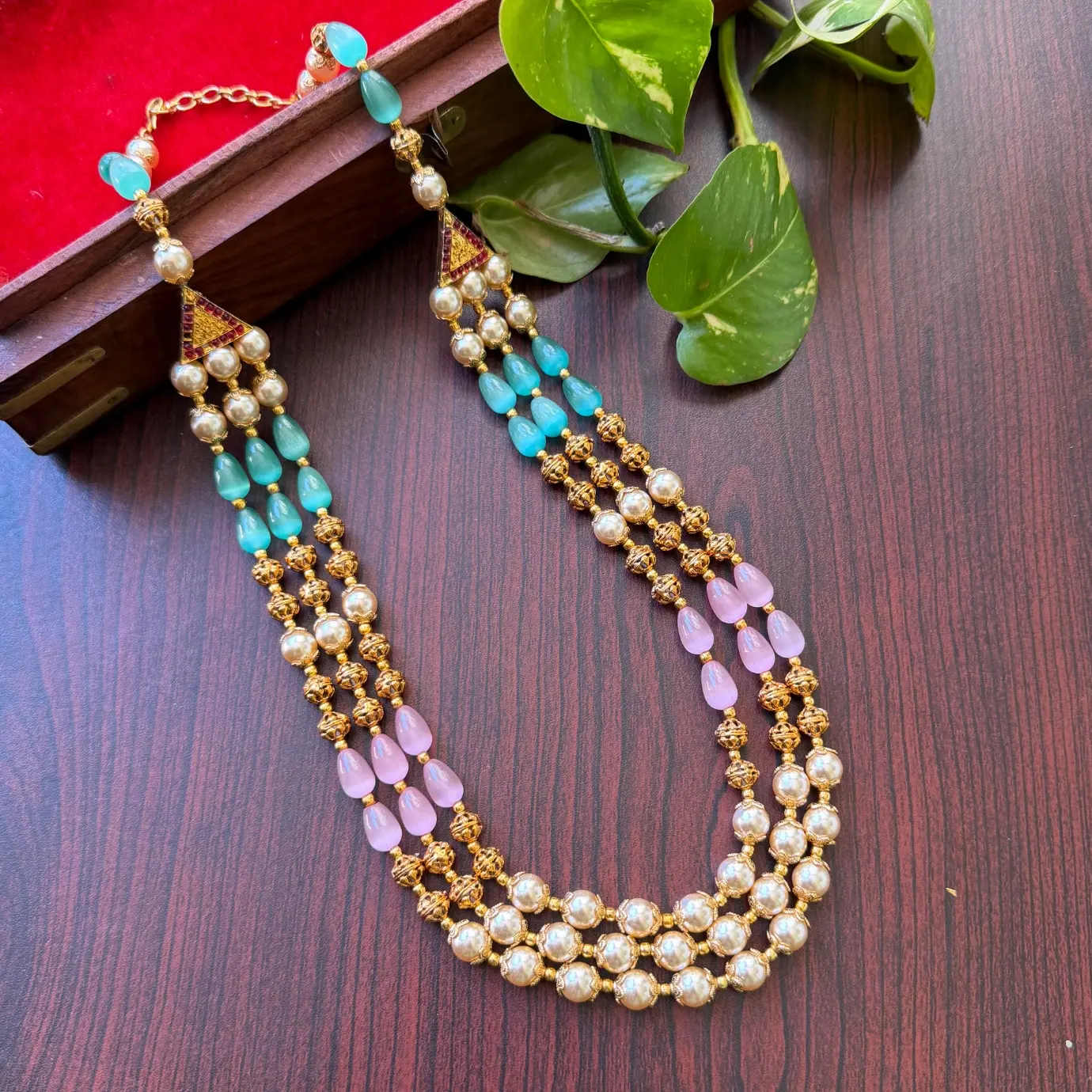 Three-Layer Pastel Bead & Pearl Haram SJMH027