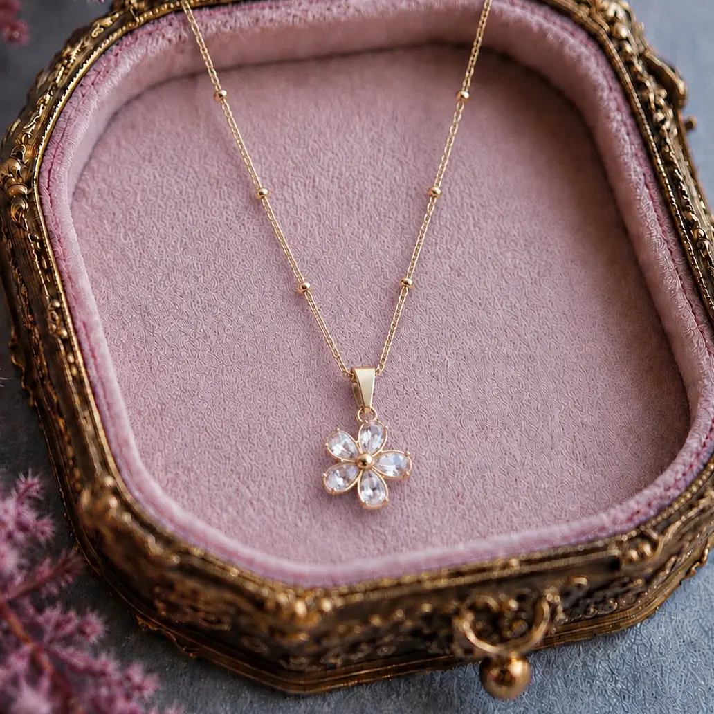 Floral Crystal Pendant