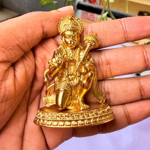 Divine Lord Hanuman Gold-Plated Idol / Showpiece