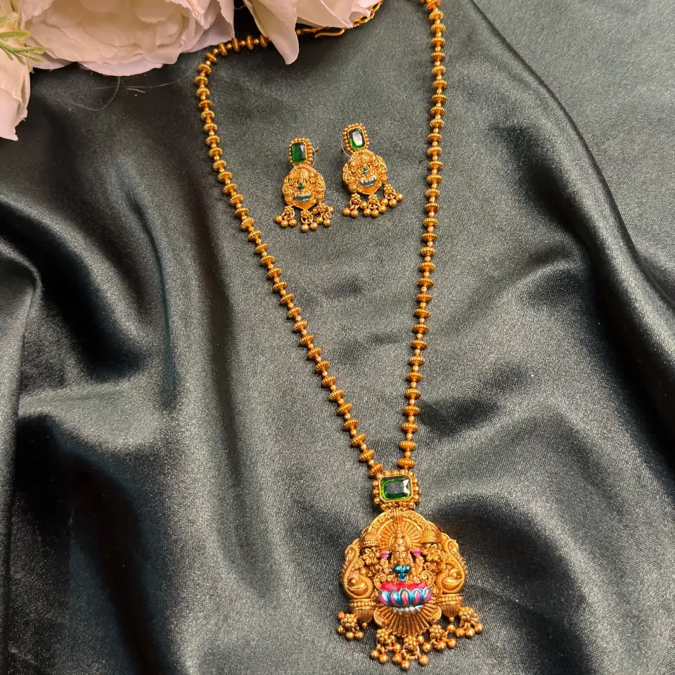 Lakshmi Haaram Set – Necklace & Earrings