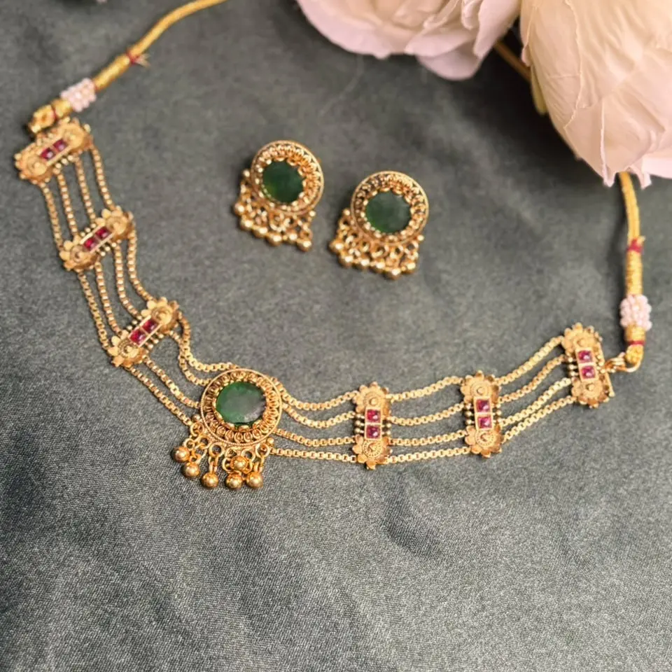 Sheenakari Chocker with Earrings