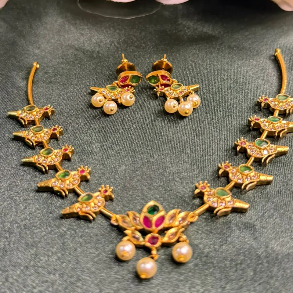 Parrot Necklace with Earrings