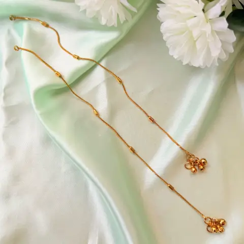 Minimalist Gold Bead Accent Antique Anklets