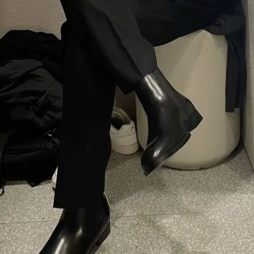 Men Black Chelsea Ankle Boots