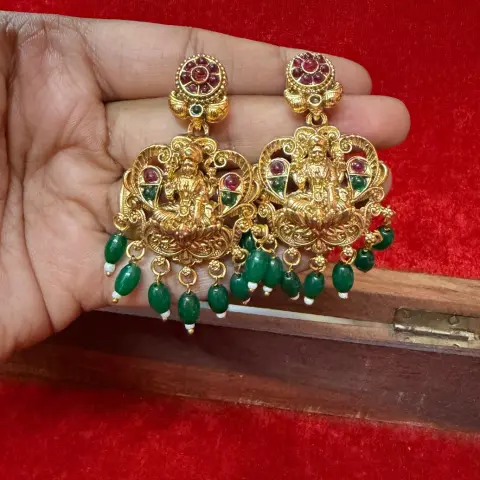 Gold Replica Lakshmi Jhumka